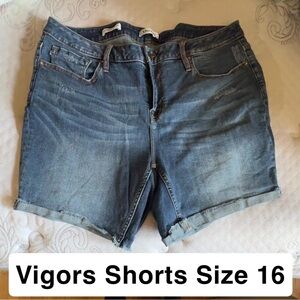 Vigoss Dark Blue Jean Shorts for Women